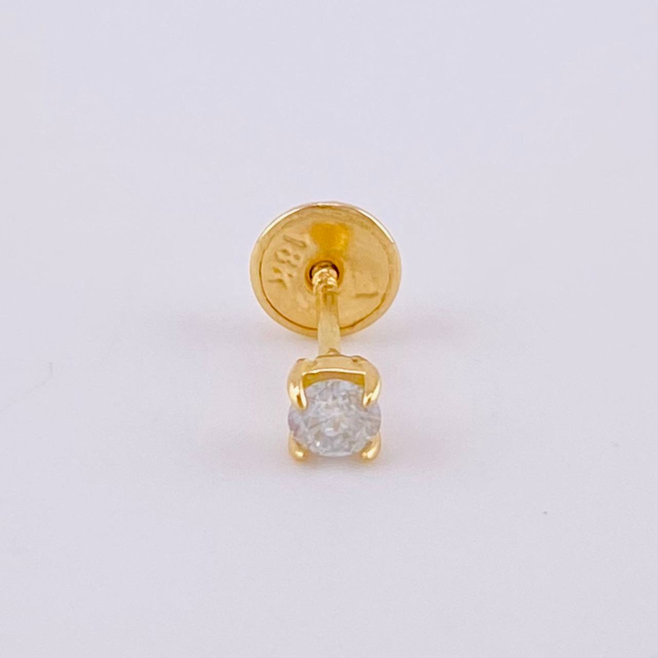 Topo Unico 12 Pts 0.3 g / in / 3.2 mm Oro Amarillo 18K