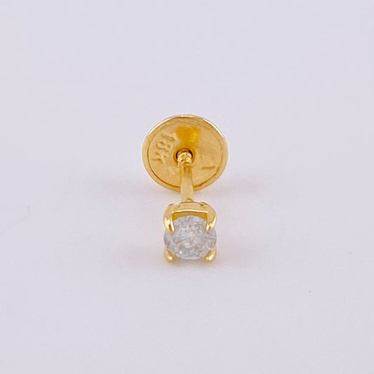 Topo Unico 12 Pts 0.3 g / in / 3.2 mm Oro Amarillo 18K