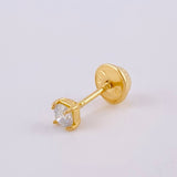 Topo Unico 12 Pts 0.3 g / in / 3.2 mm Oro Amarillo 18K