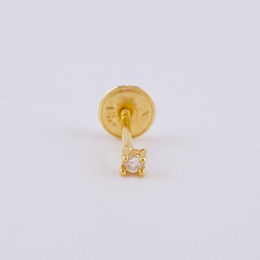 Topo Unico 4 Pts 0.25 g / in / 2.35 mm Oro Amarillo 18K