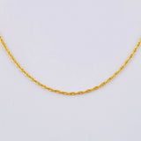 Rope Chain 1.1 g / 23 1/2 in / 1.25 mm 18K Yellow Gold