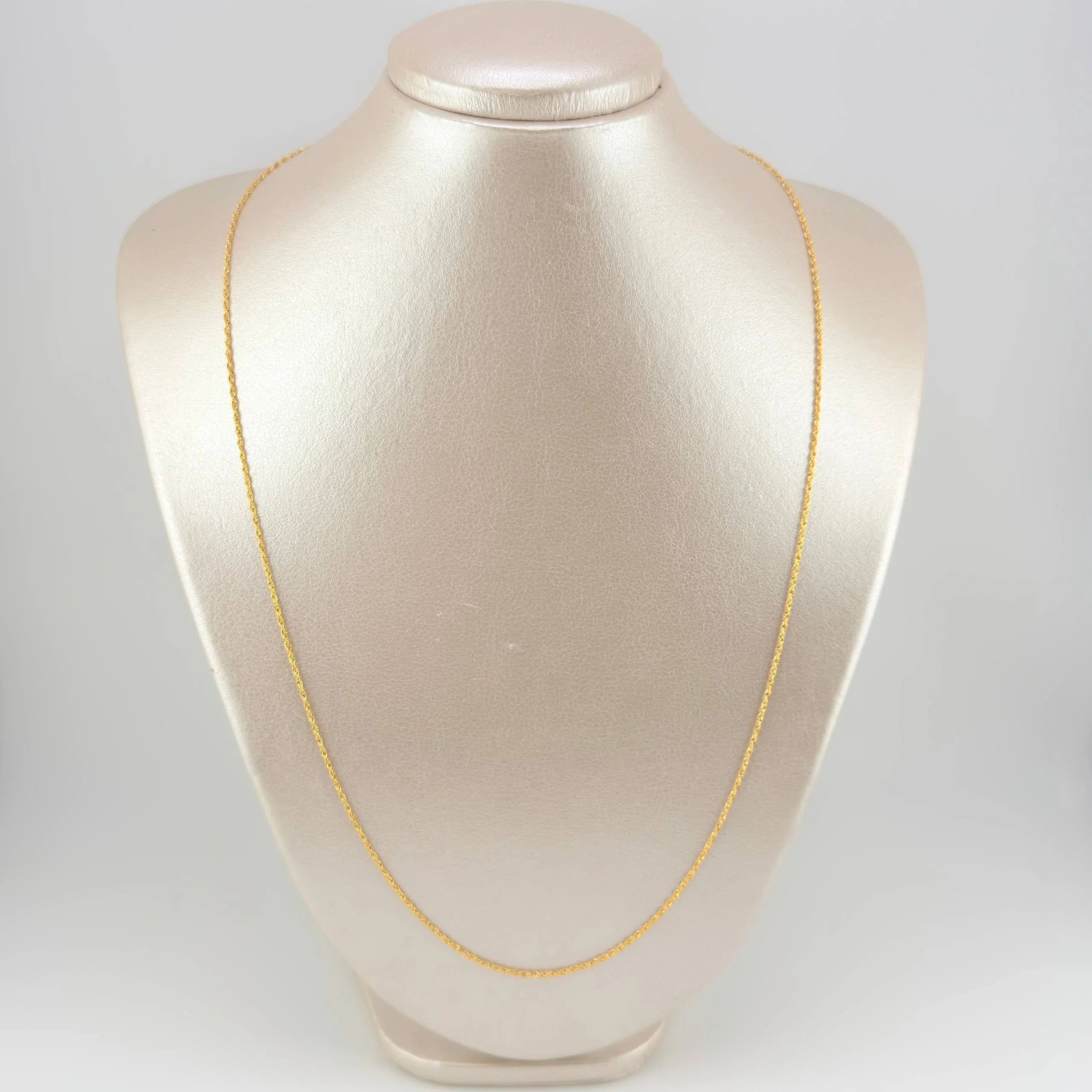Rope Chain 0.85g / 18 in / 0.6mm Yellow Gold 18K