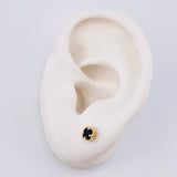 Topos Trébol Onix 1.25g / in / 5.05mm Oro Amarillo 18K