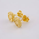 Topos Trebol Diamantado 2 g / in / 7.2 mm Oro Amarillo 18K