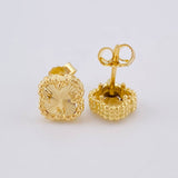 Topos Trebol Diamantado 2 g / in / 7.2 mm Oro Amarillo 18K