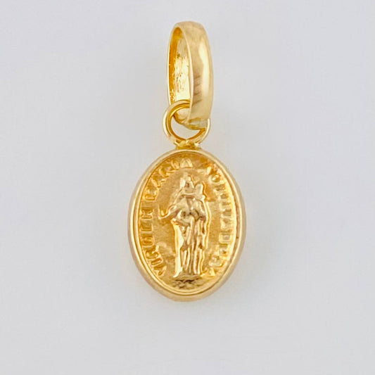 Dije Virgen Maria Auxiliadora 0.35 g / 1/2 in Oro Amarillo 18K