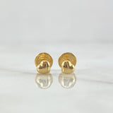 Topos Corazones 0.5gr / 0.4mm (Globo) Lisos Oro Amarillo 18K