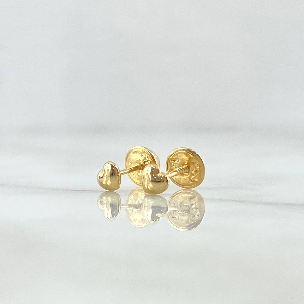 Topos Corazones 0.5gr / 0.4mm (Globo) Lisos Oro Amarillo 18K