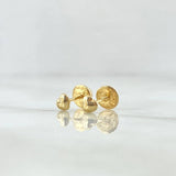 Topos Corazones 0.45gr / 0.4mm (Globo) Lisos Oro Amarillo 18K