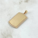 Dije Placa 5.3gr / 1 1/2 in / Oro Amarillo 18K