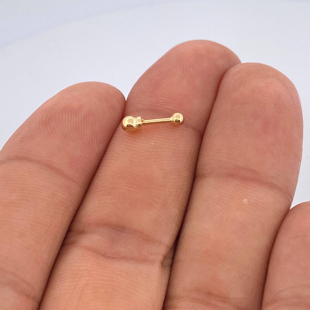 Piercing Bead 0.25gr / 1/2 in / 18K Gold