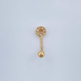 Piercing Curvo Circulo 0.6gr / 3/4 in / Oro Amarillo 18K &