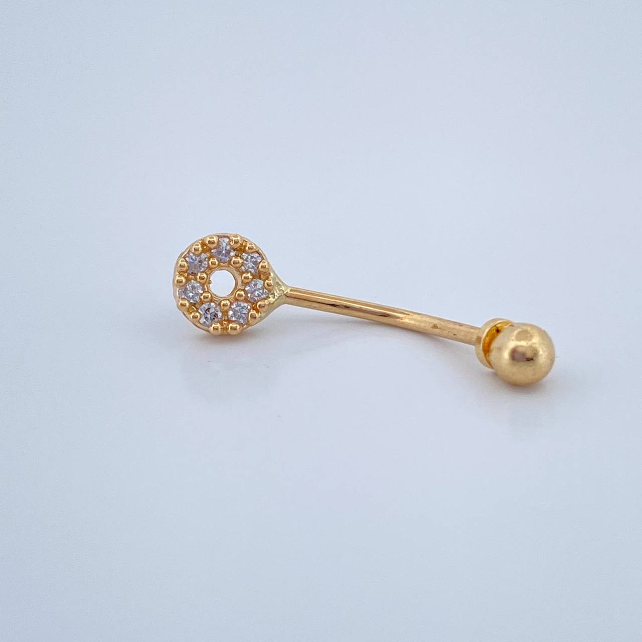 Piercing Curvo Circulo 0.6gr / 3/4 in / Oro Amarillo 18K &