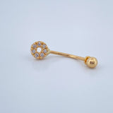 Piercing Curvo Circulo 0.6gr / 3/4 in / Oro Amarillo 18K &
