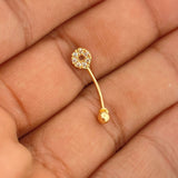 Piercing Curvo Circulo 0.6gr / 3/4 in / Oro Amarillo 18K &