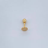 Flat Circle Piercing 0.35gr / 0.5in / 18K Gold +0$