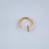 Piercing Earcuff T-Bar Simulator 0.3gr / 0.5in / 18K Gold
