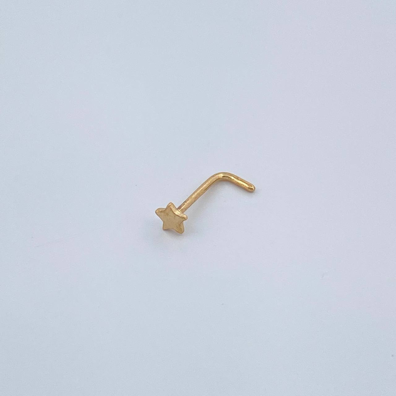 Piercing Estrella 0.1gr / 1/2 in / Oro Amarillo 18K &