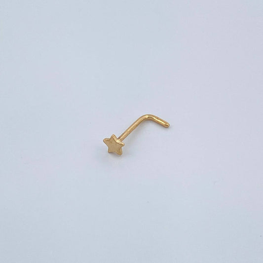 Piercing Estrella 0.1gr / 1/2 in / Oro Amarillo 18K &