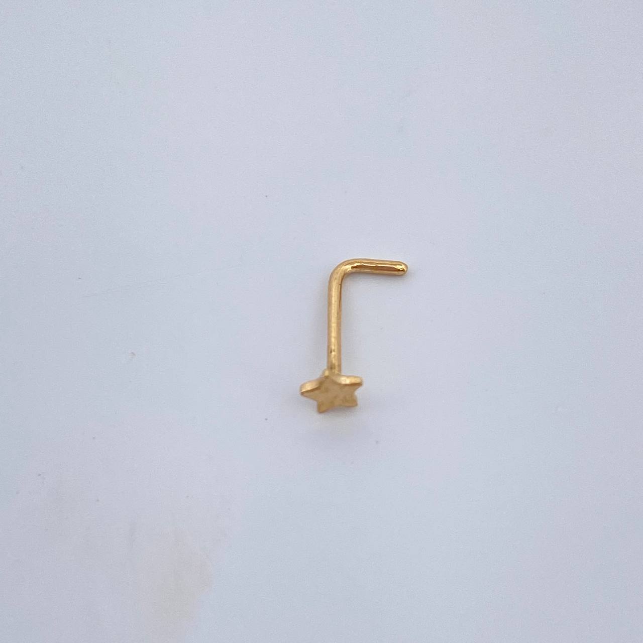 Piercing Estrella 0.1gr / 1/2 in / Oro Amarillo 18K &