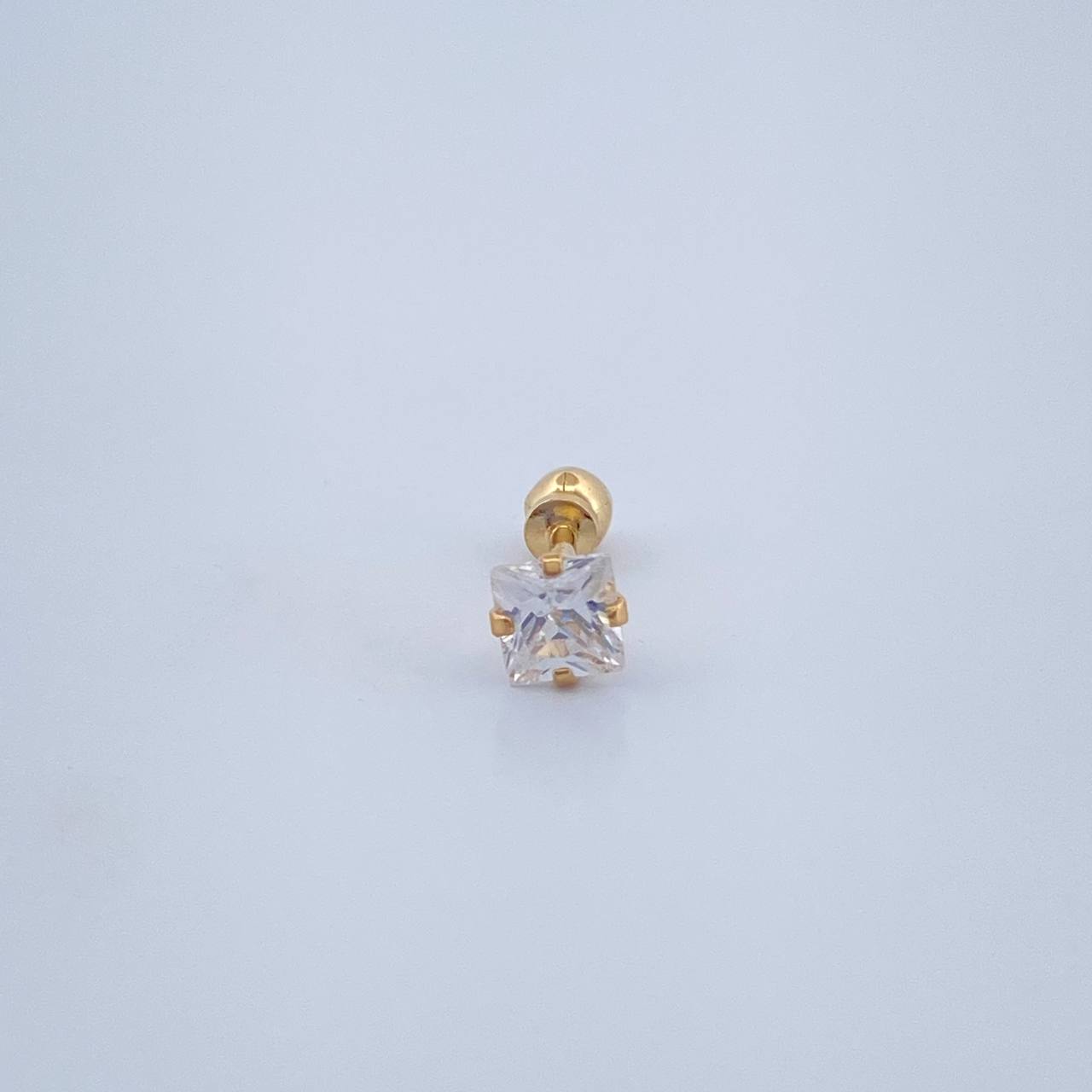 Piercing Cuatro Garras 0.4gr / 1/2 in / Oro Amarillo 18K &