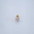 Piercing Cuatro Garras 0.4gr / 1/2 in / Oro Amarillo 18K &