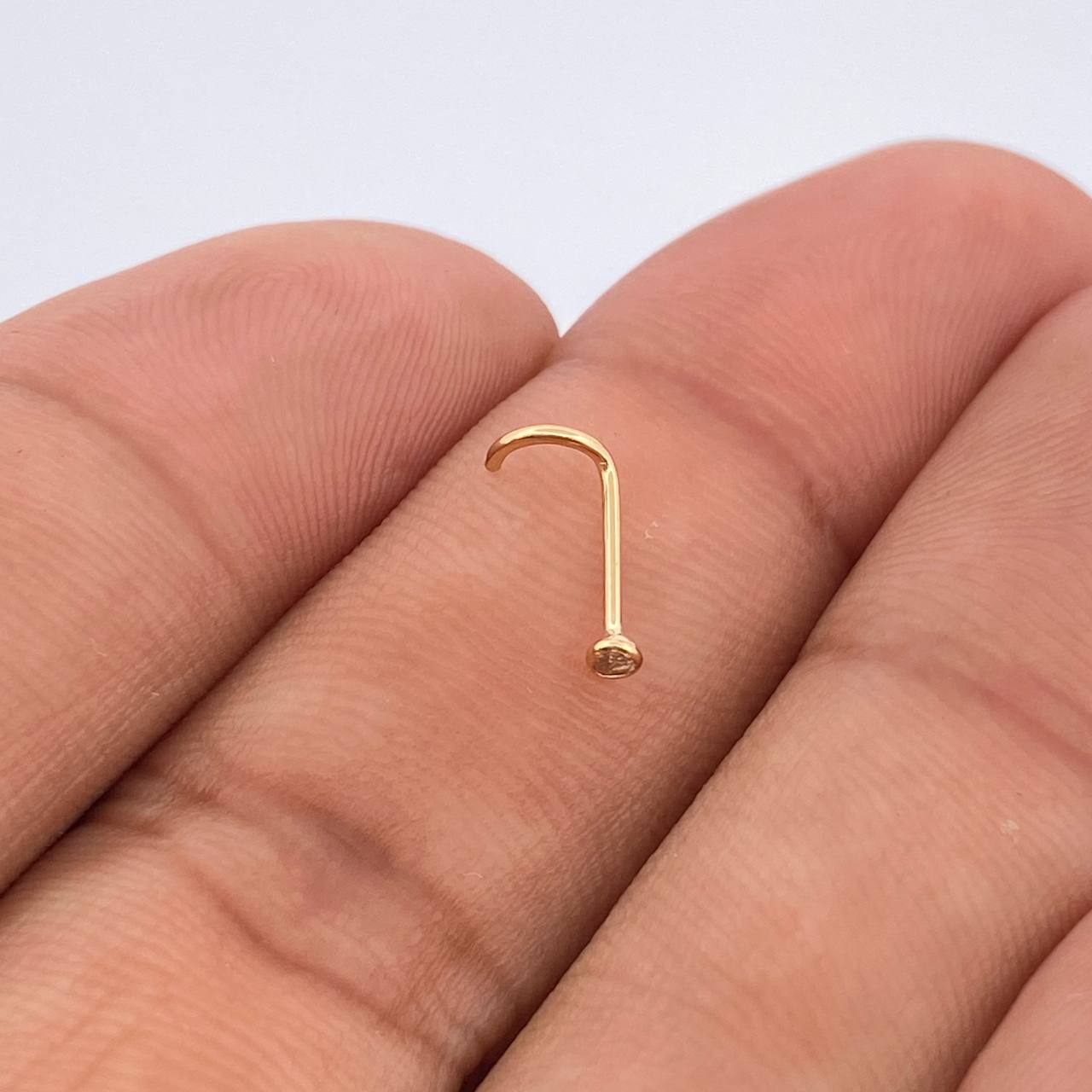 Piercing Bisel 0.1gr / 1/2 in / Oro Amarillo 18K &