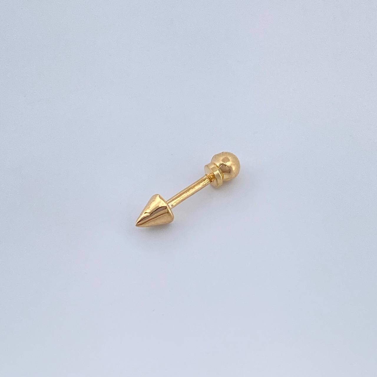 Piercing Punta 0.35gr / 1/2 in / Oro Amarillo 18K &