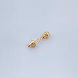Piercing Punta 0.35gr / 1/2 in / Oro Amarillo 18K &