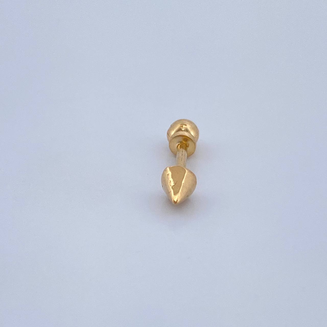 0.4 g / 1/2 in 18K Yellow Gold Point Piercing