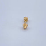 Piercing Punta 0.35gr / 1/2 in / Oro Amarillo 18K &