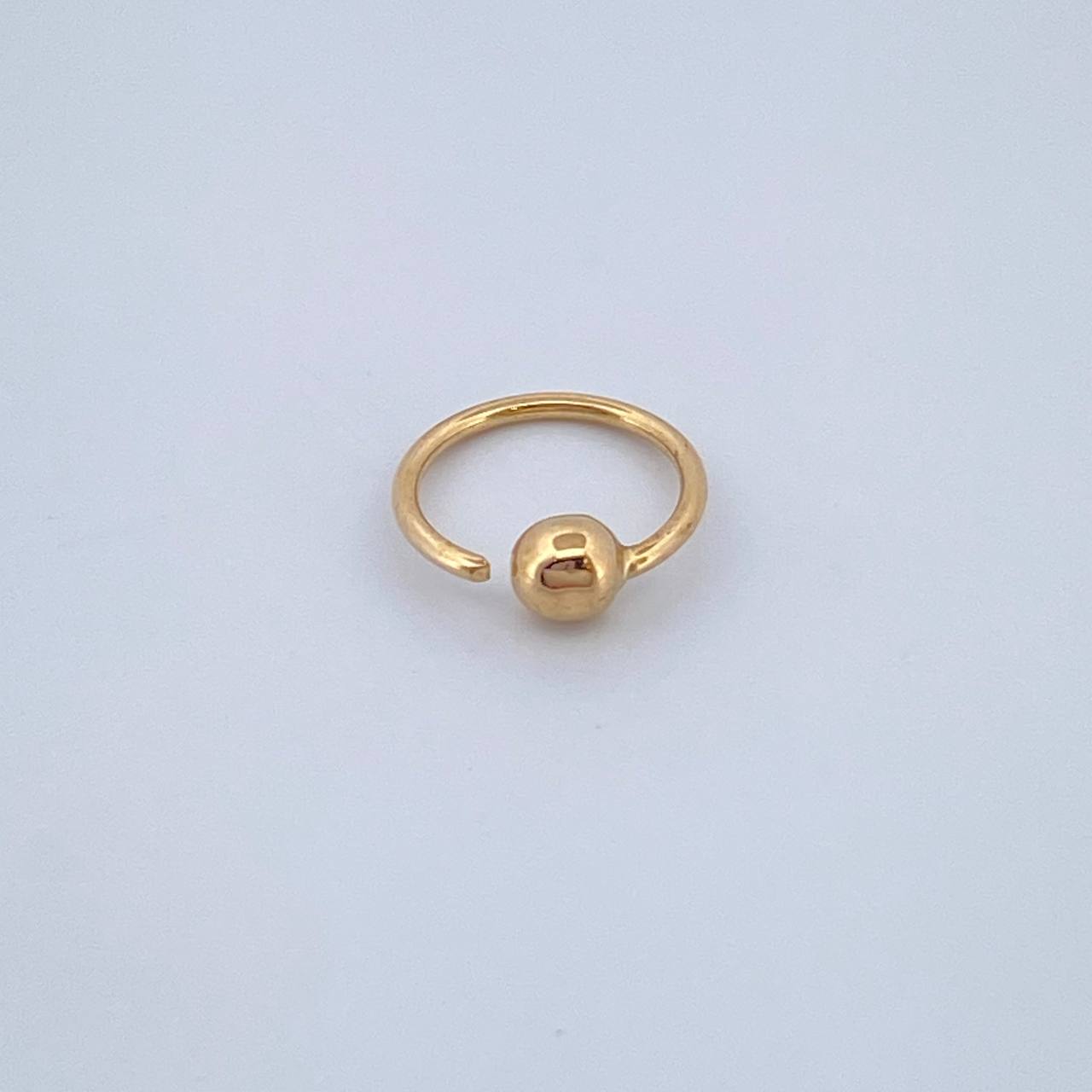 Piercing Aro Bola 0.25gr / 1/2 in / Oro Amarillo 18K &