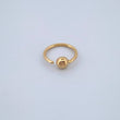 Piercing Aro Bola 0.25gr / 1/2 in / Oro Amarillo 18K &