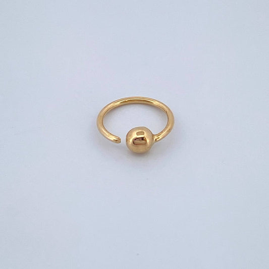 Piercing Aro Bola 0.25gr / 1/2 in / Oro Amarillo 18K &