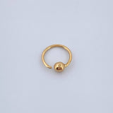 Piercing Aro Bola 0.25gr / 1/2 in / Oro Amarillo 18K &