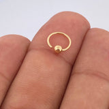 Piercing Aro Bola 0.25gr / 1/2 in / Oro Amarillo 18K &