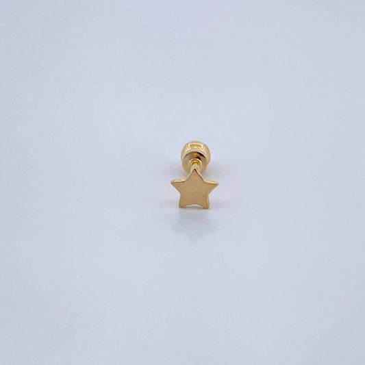 Star Piercing 0.3gr / 0.5in / 18K Gold