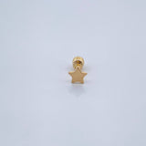 Star Piercing 0.3gr / 0.5in / 18K Gold