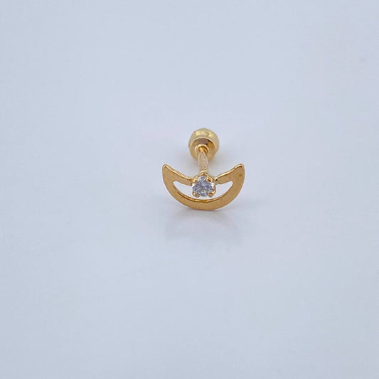 Moon Piercing 0.35gr / 0.5in / 18K Gold