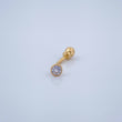 Piercing Curvo Bisel 0.3gr / 1/2 in / Oro Amarillo 18K &
