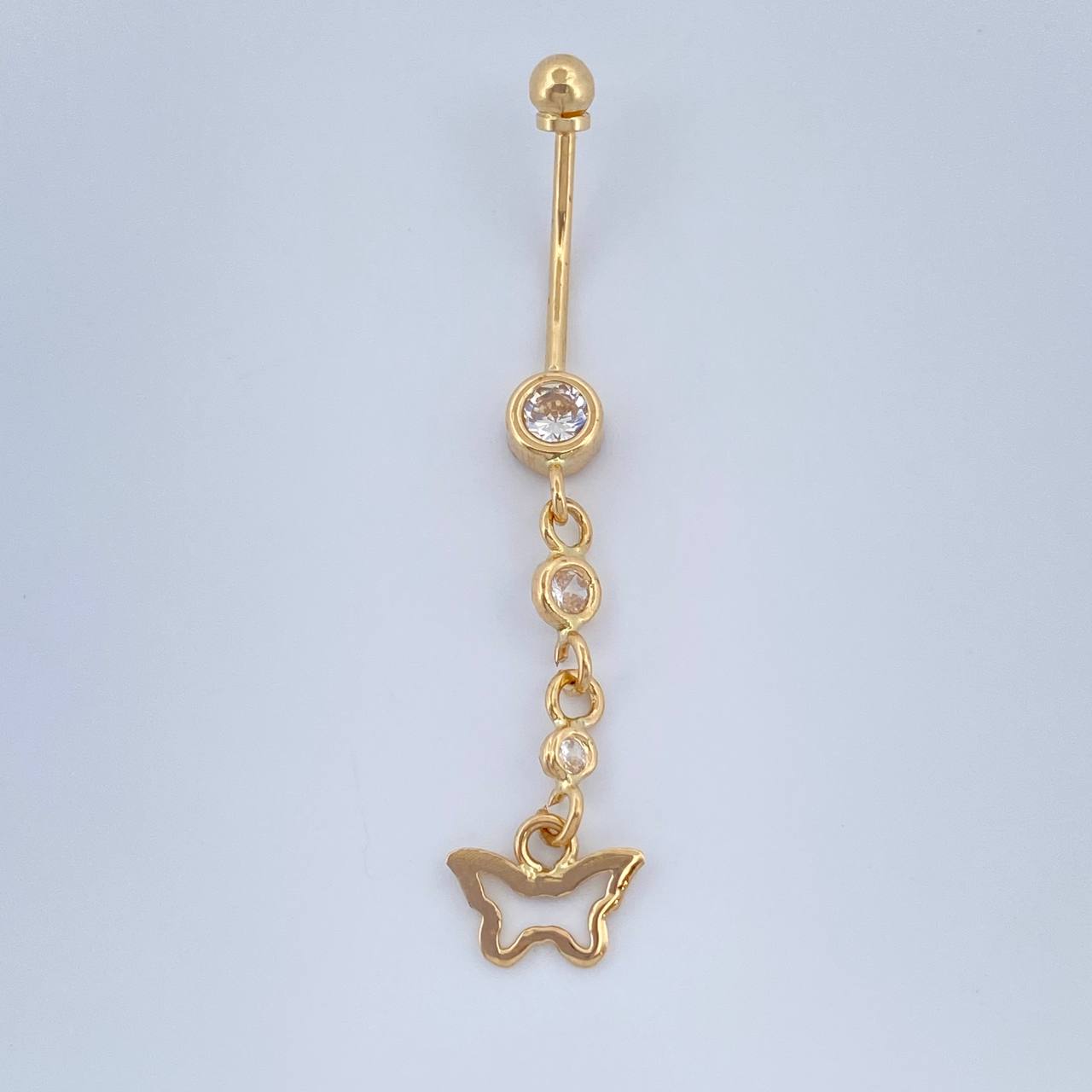 Piercing Mariposa Colgante 0.95gr / 1 1/2 in / Oro Amarillo 18K &