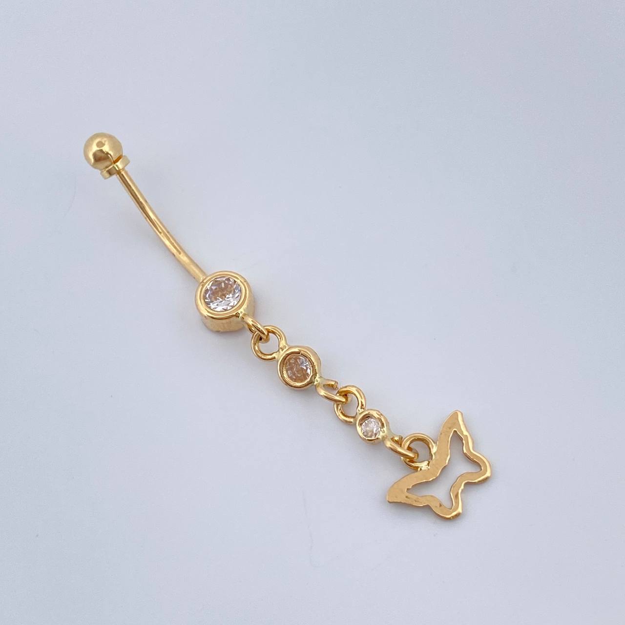Piercing Mariposa Colgante 0.95gr / 1 1/2 in / Oro Amarillo 18K &