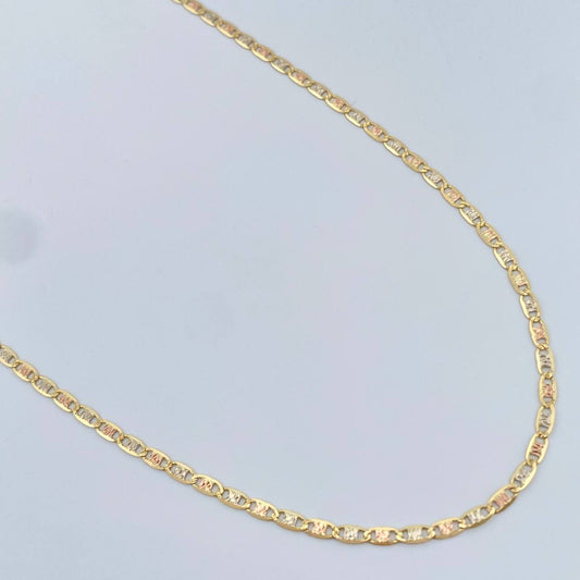 Cadena Escalera Plana 2.5gr / 23 3/4 in / Tres Oros +3 18K &