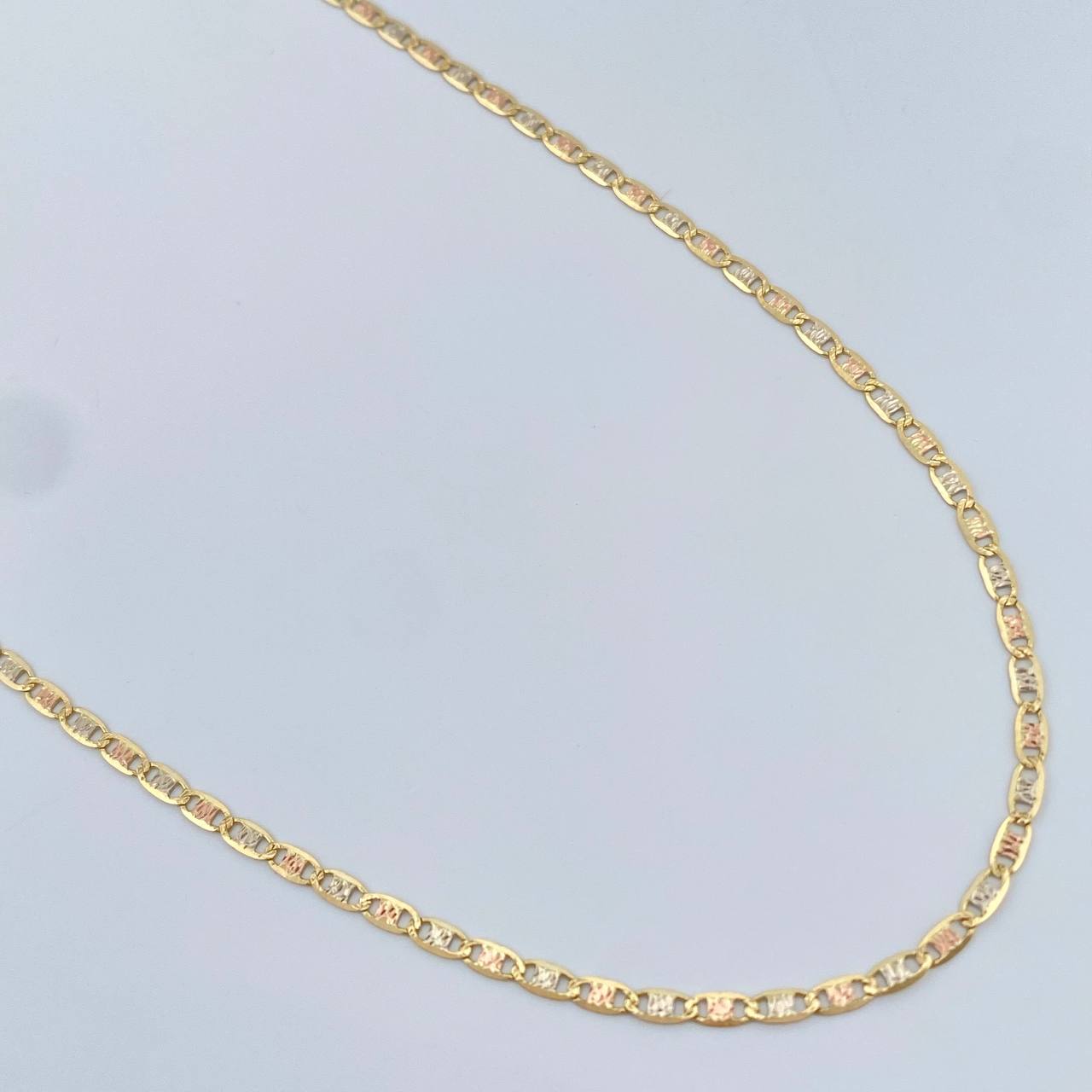 Cadena Escalera Plana 1.2gr / 15 3/4 in / 1.3mm Tres Oros +3 18K %