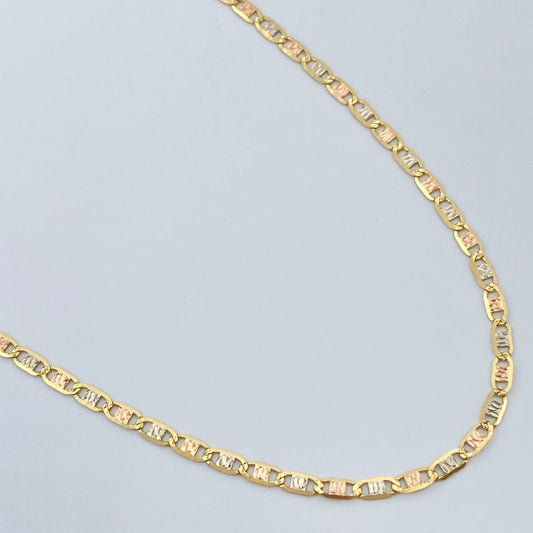 Cadena Escalera Plana 7.25gr / 23 3/4 in / Tres Oros +3 18K &