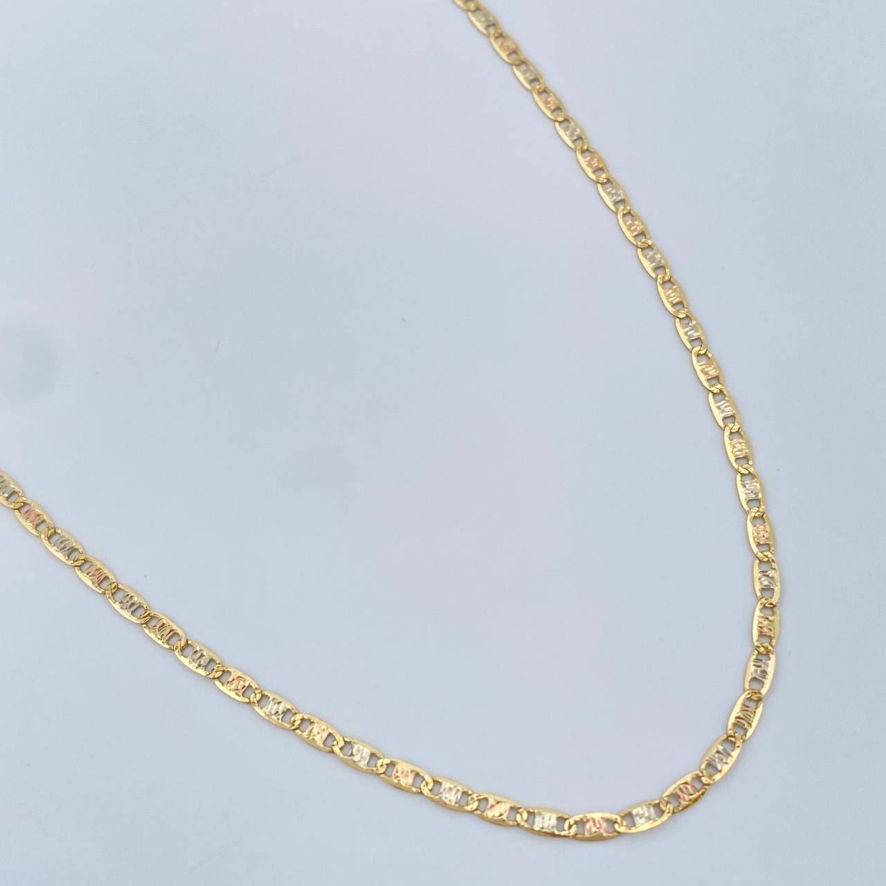 Cadena Escalera Plana 2.75gr / 19 3/4 in / Tres Oros +3 18K &
