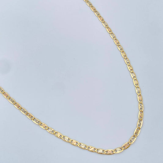 Cadena Escalera Plana 2.75gr / 19 3/4 in / Tres Oros +3 18K &
