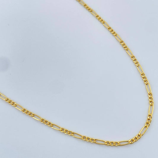Cadena Figaro 1.45gr / 19 3/4 in / Oro Amarillo +1 18K &