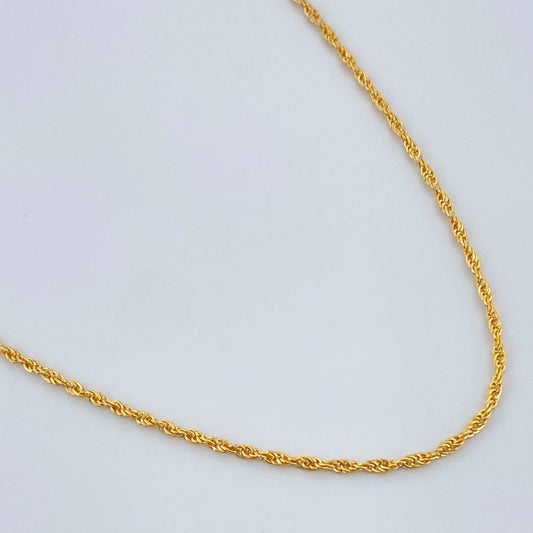 Cadena Lazo 1.05gr / 23 1/2 in / Oro Amarillo +3 18K &