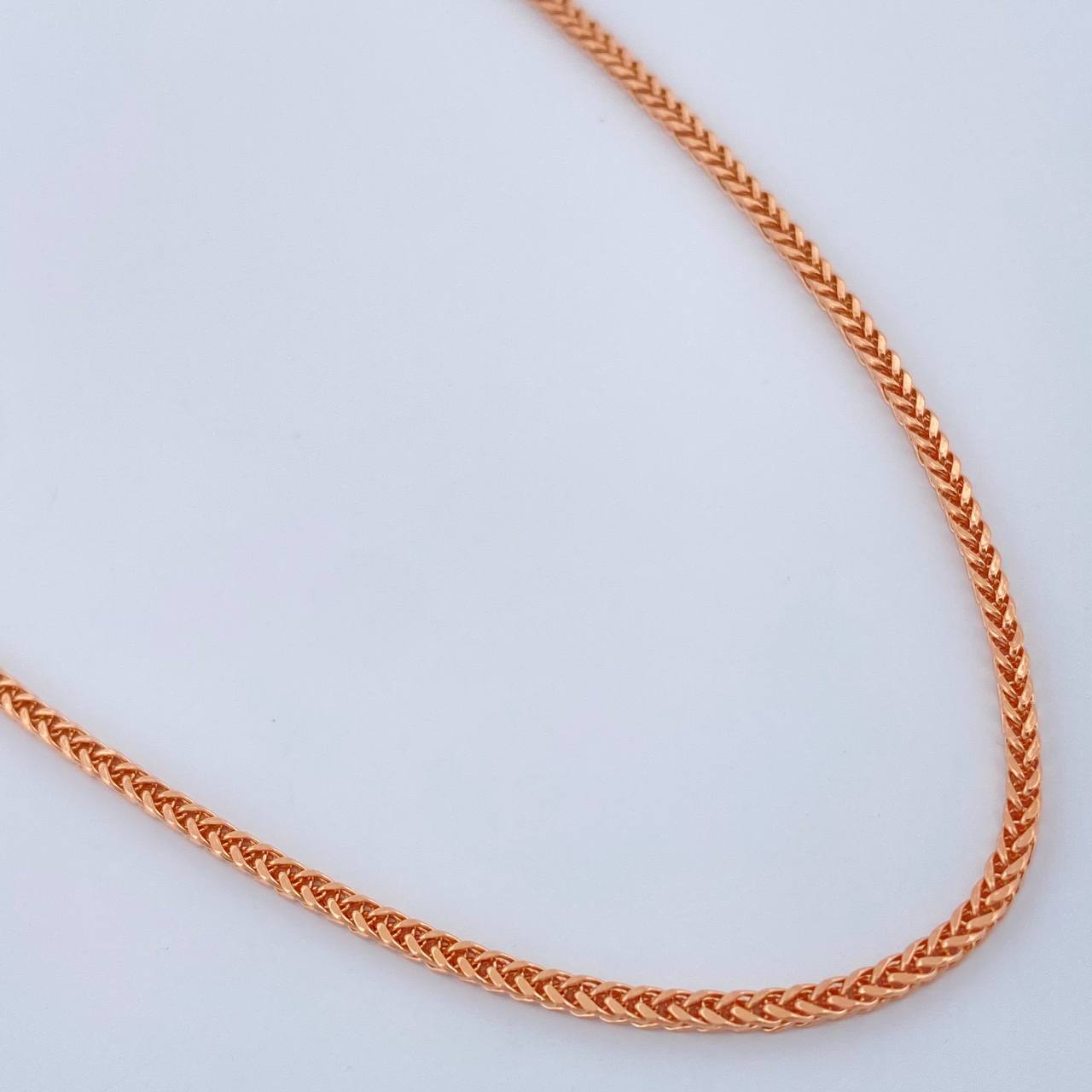 Cadena Franco 3.7gr / 23 1/2 in / Oro Rosa +3 18K &